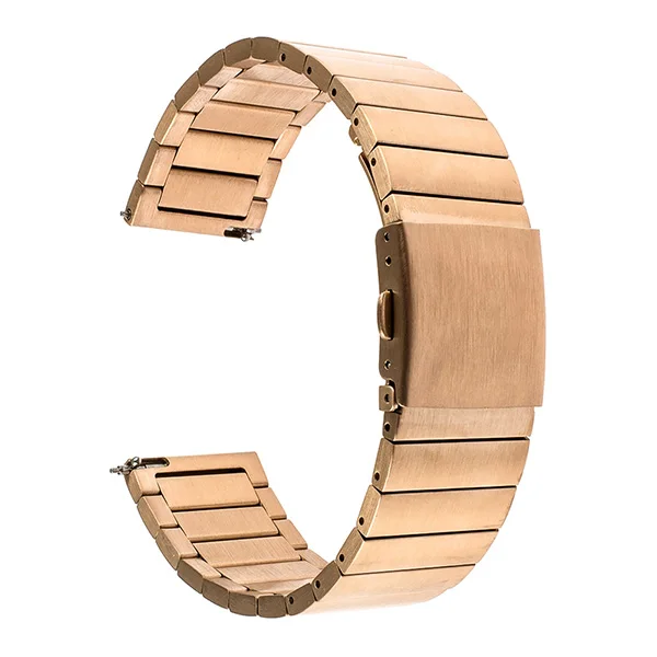 Rose Gold 22 мм Quick Release Нержавеющая сталь Часы Браслет Группа ремешок для samsung Galaxy Шестерни 2 R380 Neo R381 Live R382 Moto 360 2 46 мм - Цвет ремешка: Rose Gold