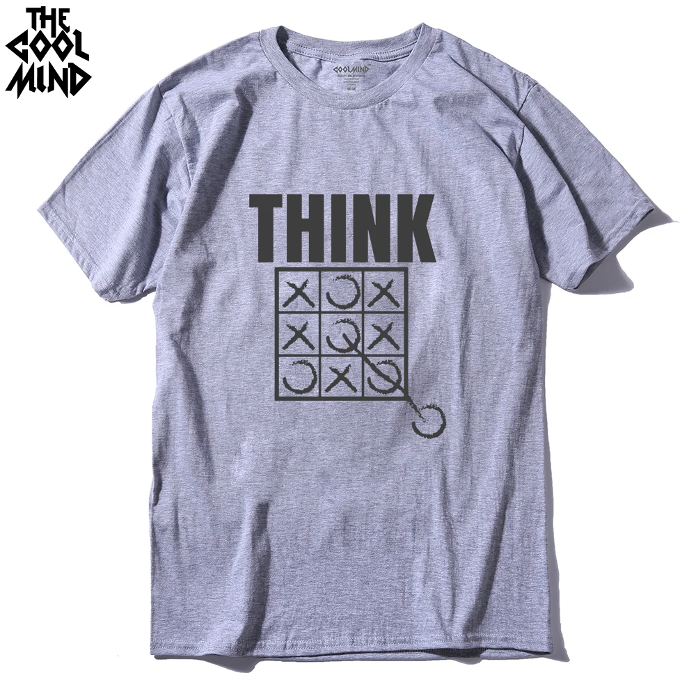 COOLMIND FU0119A Think Outside The Box забавная крутая креативная Мужская футболка 2017 с коротким