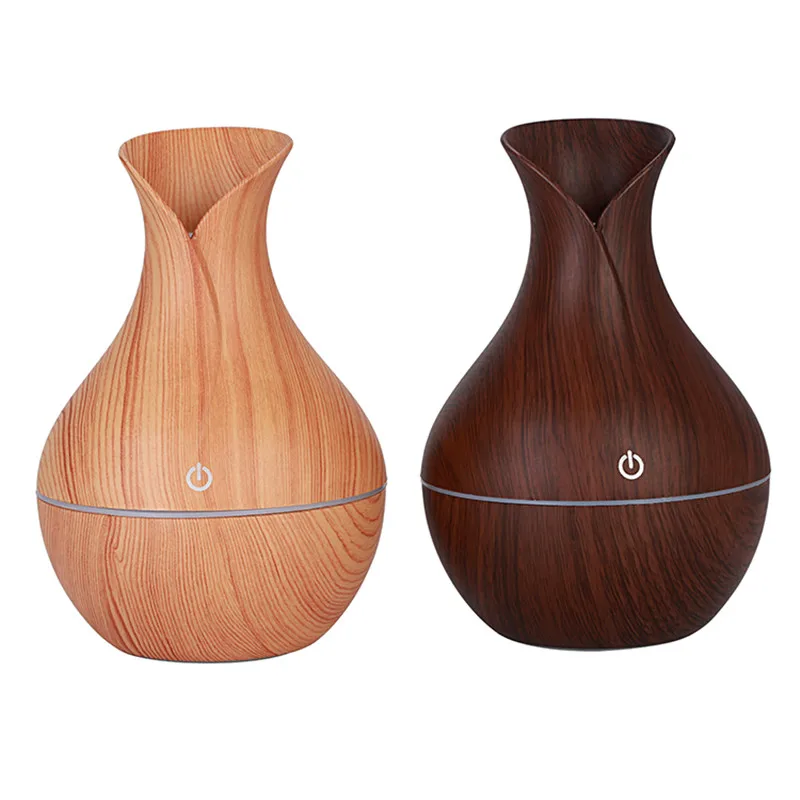 

Wood Grain Mini Air Humidifier Ultrasonic USB Aroma Essential Oil Humidifiers Diffuser with 7 Colors Changing LED Light for Home