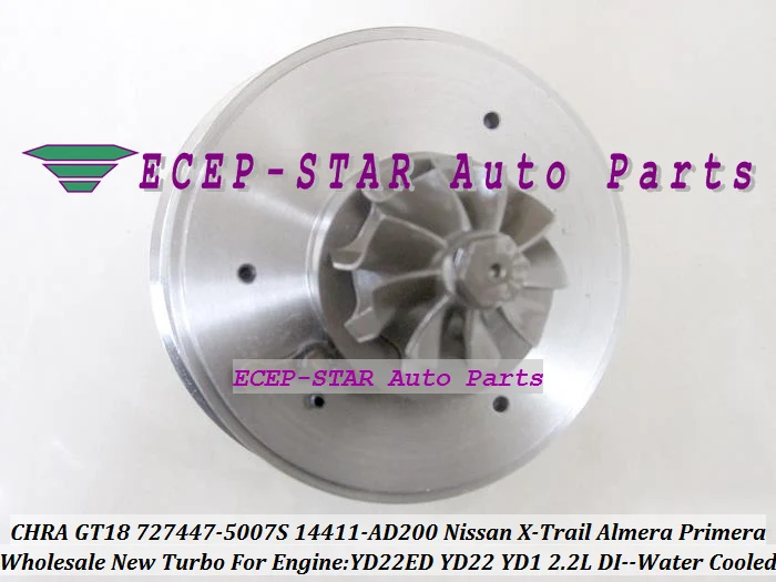 Турбокомпрессор CHRA (картридж) 727477-5007S 727447 727447-0005 для NISSAN Almera Primera X-Trail YD22ED 2.2L с водяным охлаждением (art.: 3920dbe2bd502) - 3920dbe2bd502
