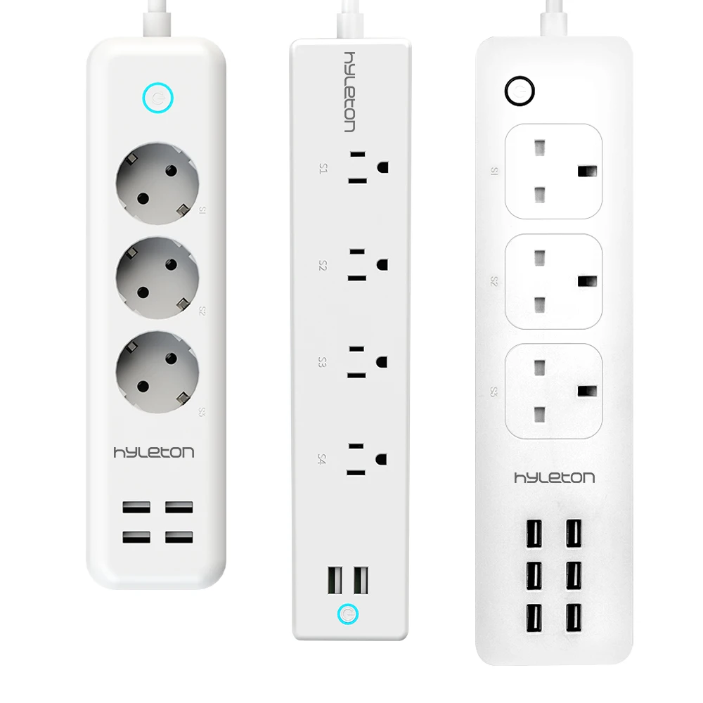 Hyleton smart power strip wifi plug UK plug 3 AC outlet 6 USB пульт дистанционного управления/умный дом управление переключатель Smart life APP google Home Alexa