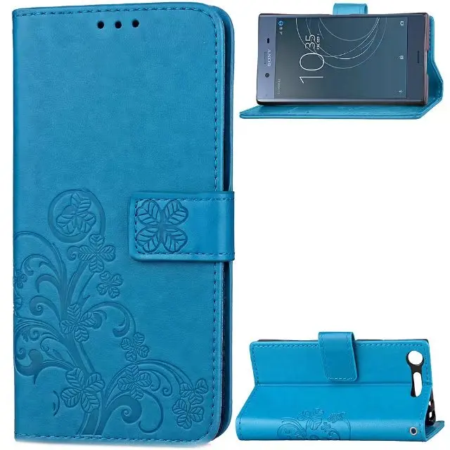 Abhoriz роскошь для Sony XZ1 бумажник чехол emboesed лист карты карман откидная крышка |
