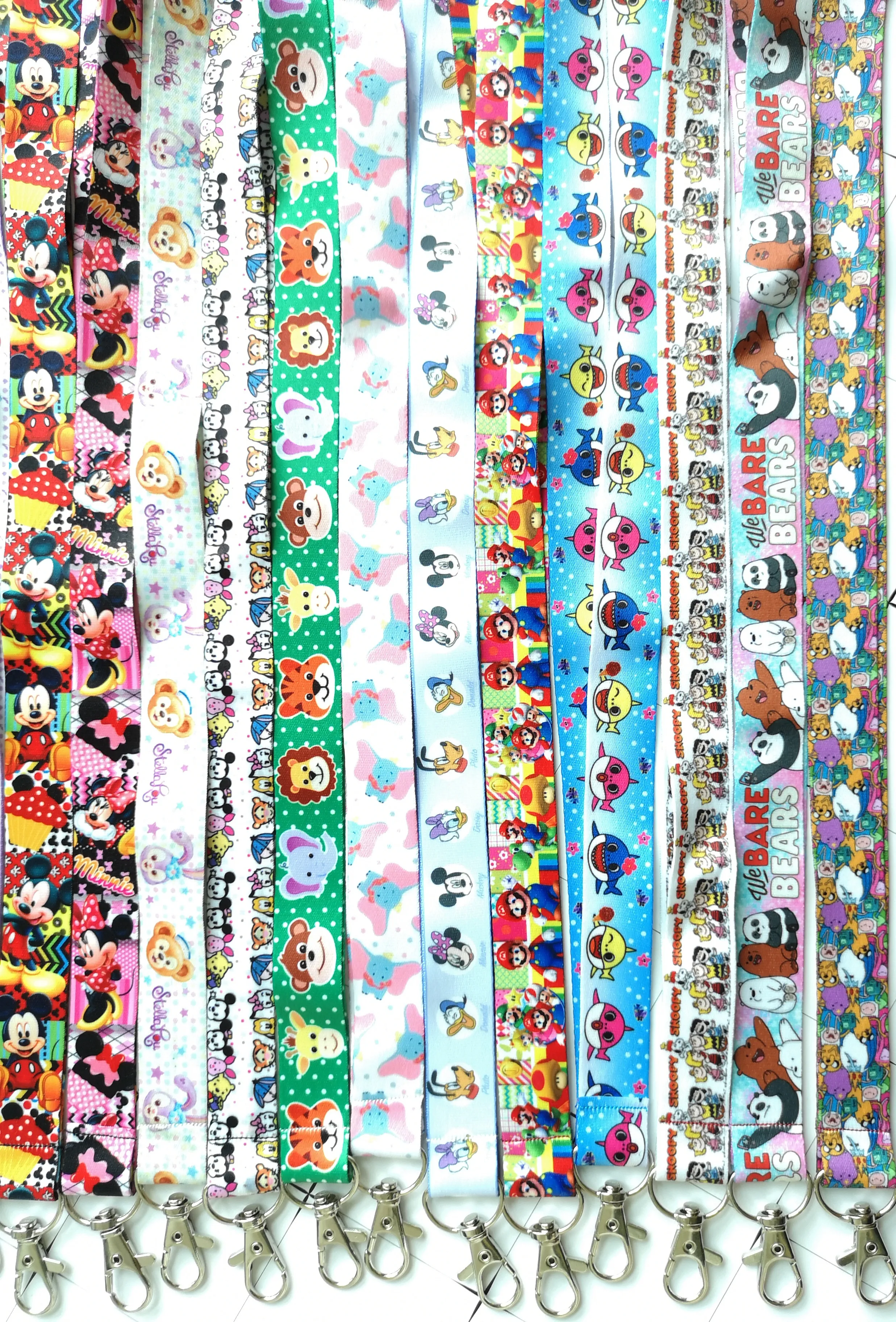 Микки Минни Слон Детские акулы Супер Марио ключ бейдж со шнурком ID Держатели карт