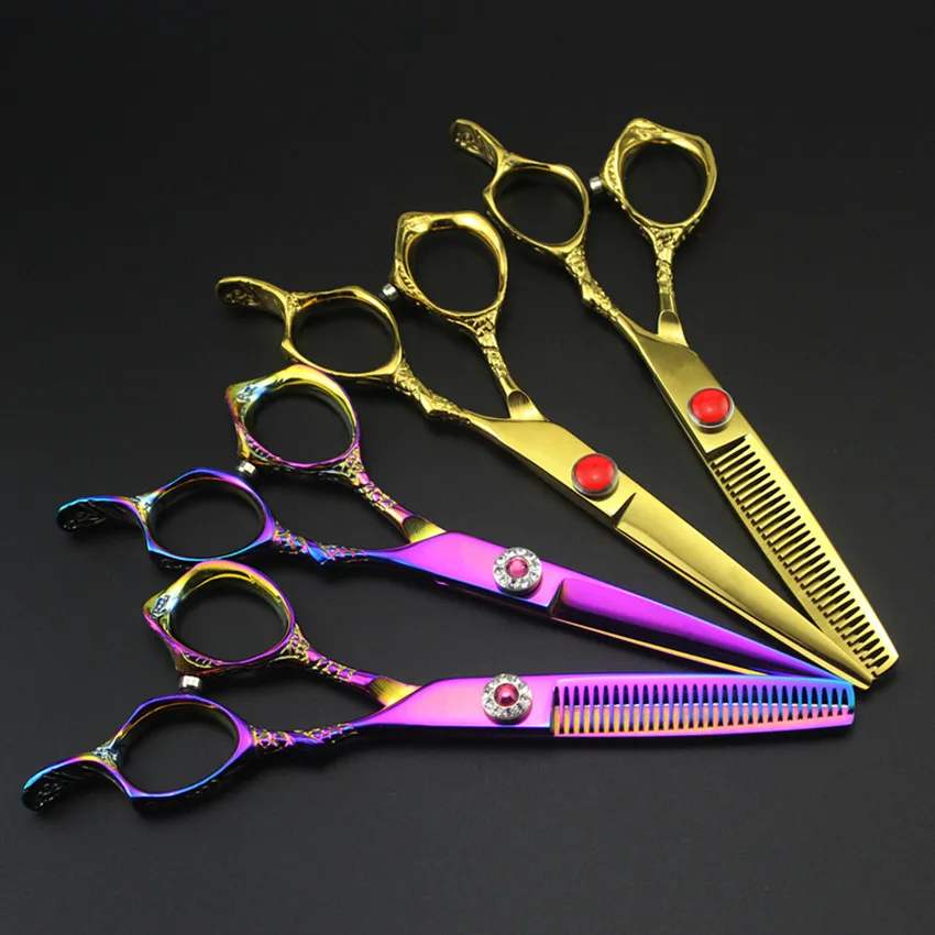 Профессиональные 6 дюймовые Японские Стальные драконовые ножницы для стрижки