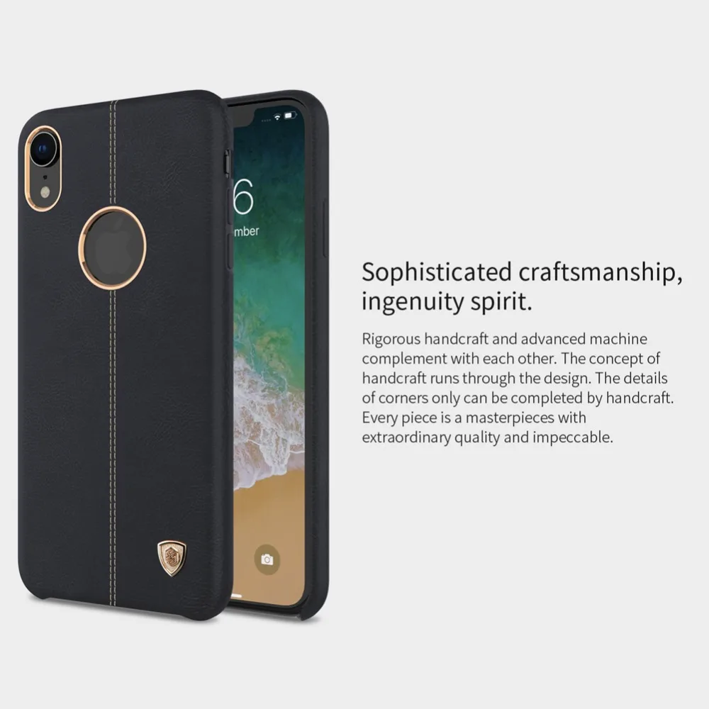 Чехол для iPhone XR Nillkin Englon, кожаный чехол для телефона iPhone XR, роскошный Винтажный чехол-накладка для iPhone XR, броня, чехол для телефона