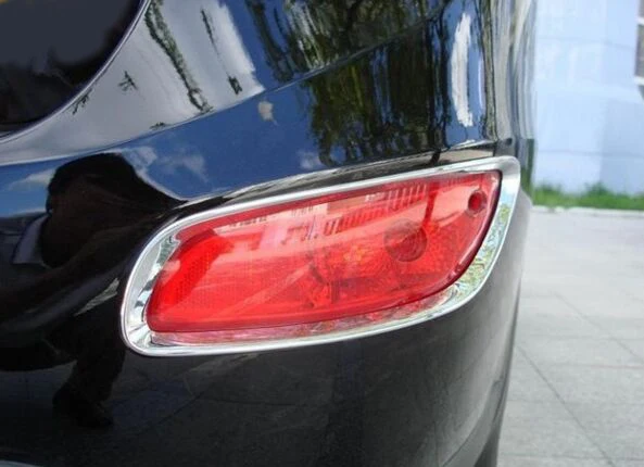 Подходит для HYUNDAI Santa Fe 2010 2011 хромированный задний противотуманный фонарь накладка