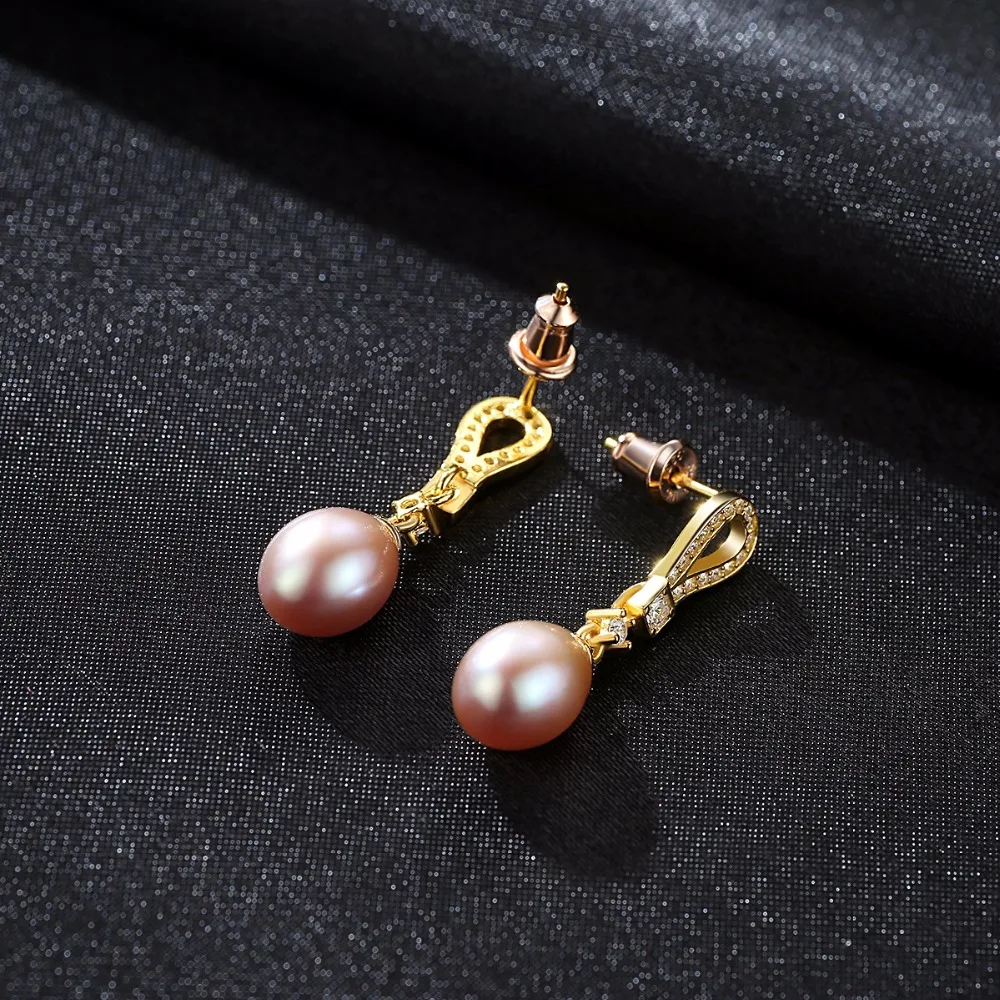 DR Brand Genuine Luxury 925 Sterling Silver Natural Pearl Dangle& Drops Pearls Earrings Perfect Fine Jewelry for Women Gift | Украшения