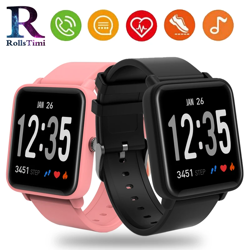 RollsTimi bluetooth SmartWatch 2.5D светодиодный шагомер с изогнутым стеклом фитнес трекер
