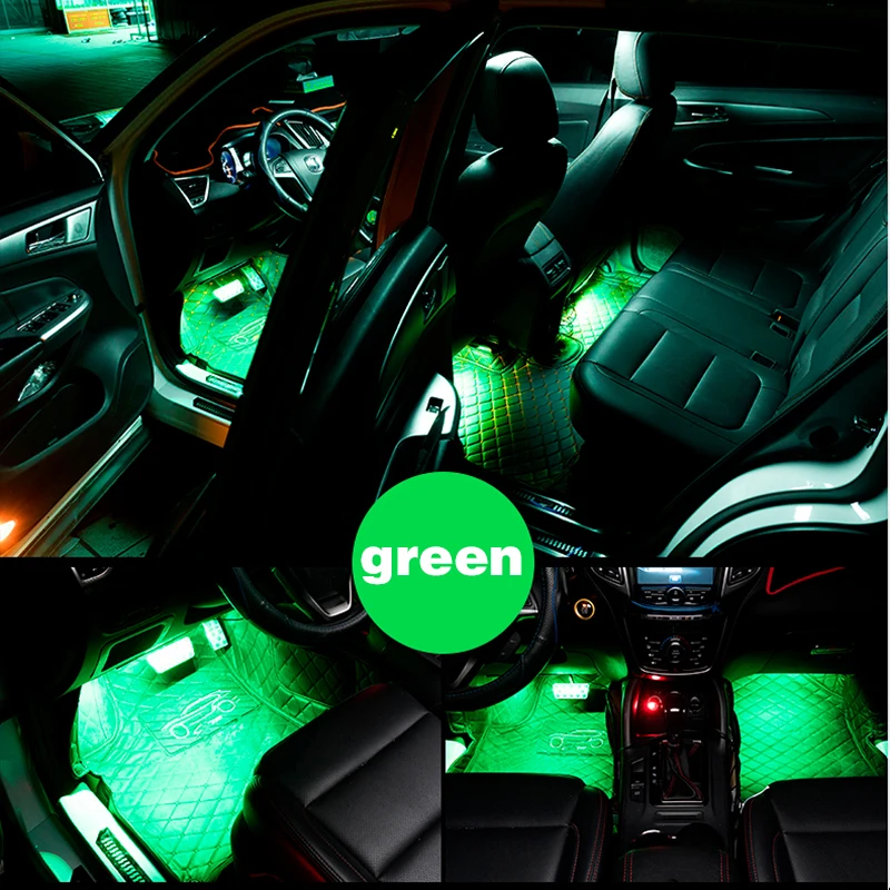 Автомобильный RGB 12 В светодиодный беспроводной ИК-пульт дистанционного управления, многоцветная полоса, светильник, цветные декоративные атмосферные лампы, автомобильный интерьерный светильник