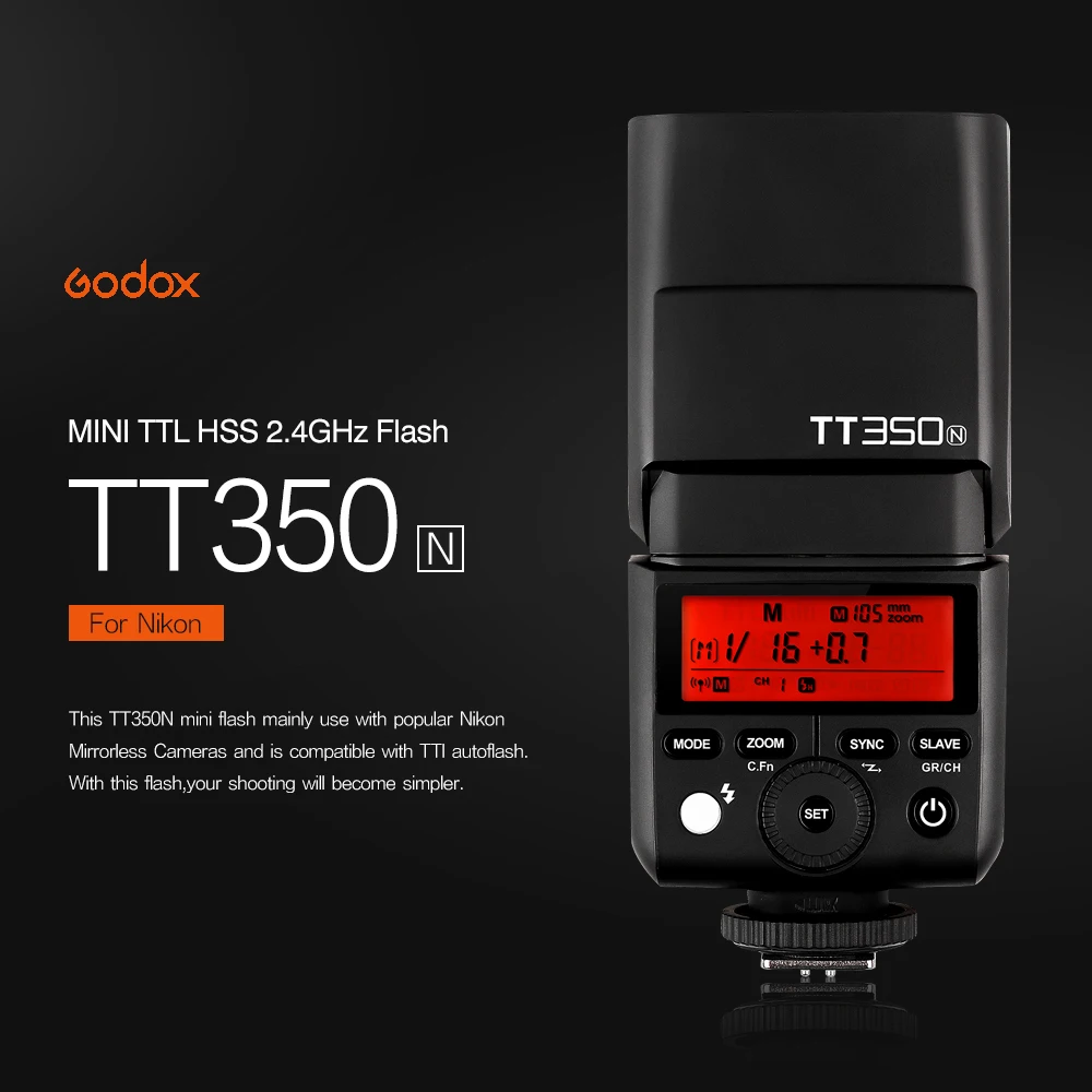Вспышка для камеры Godox Mini Speedlite TT350S вспышка TTL HSS GN36 + триггерный передатчик
