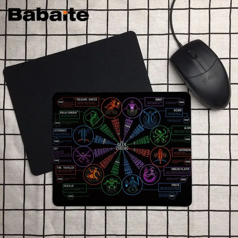 Большой коврик для мыши Babaite Zodiac компьютерный ПК размер 18x22 см скоростная версия