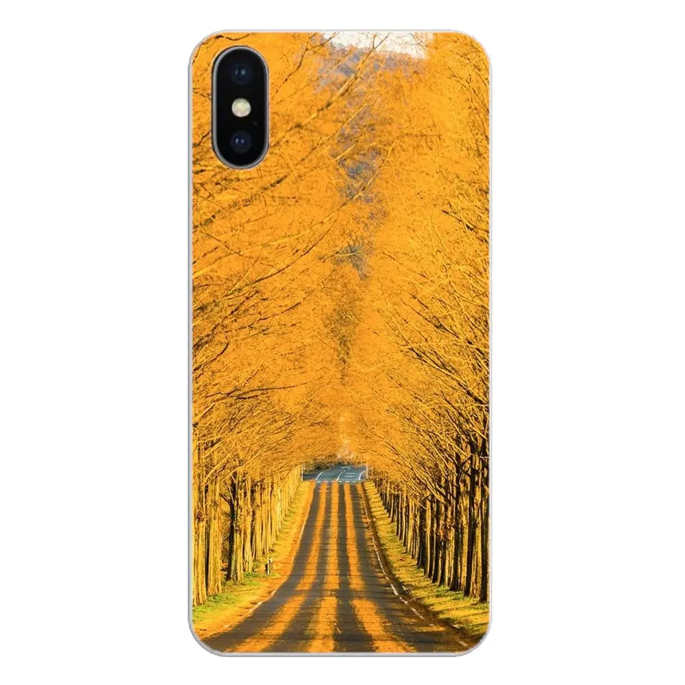 Для iPhone XS Max XR X 4 4S 5 5S 5C SE 6 6S 7 8 Plus Samsung Galaxy J1 J3 J5 J7 A3 A5 красивый Осенний силиконовый