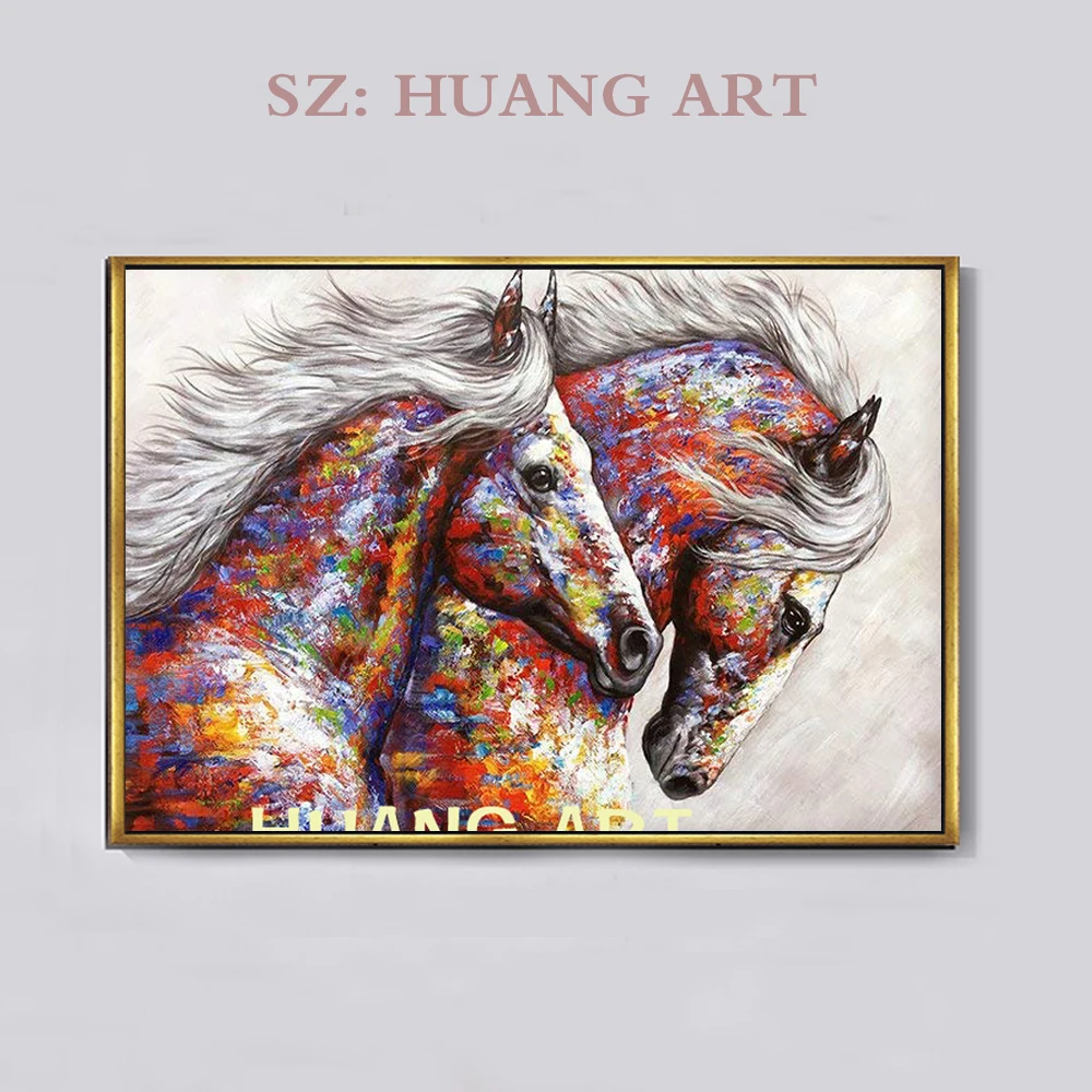 

Animal Wall Art Horse Picture Wall Decor Canvas Painting Home Decor Posters for Living Room Walls Ready to Hang Multicolour