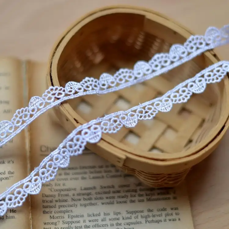 Отбеленные растворяется вышитые кружевные аксессуары для одежды материал ткань