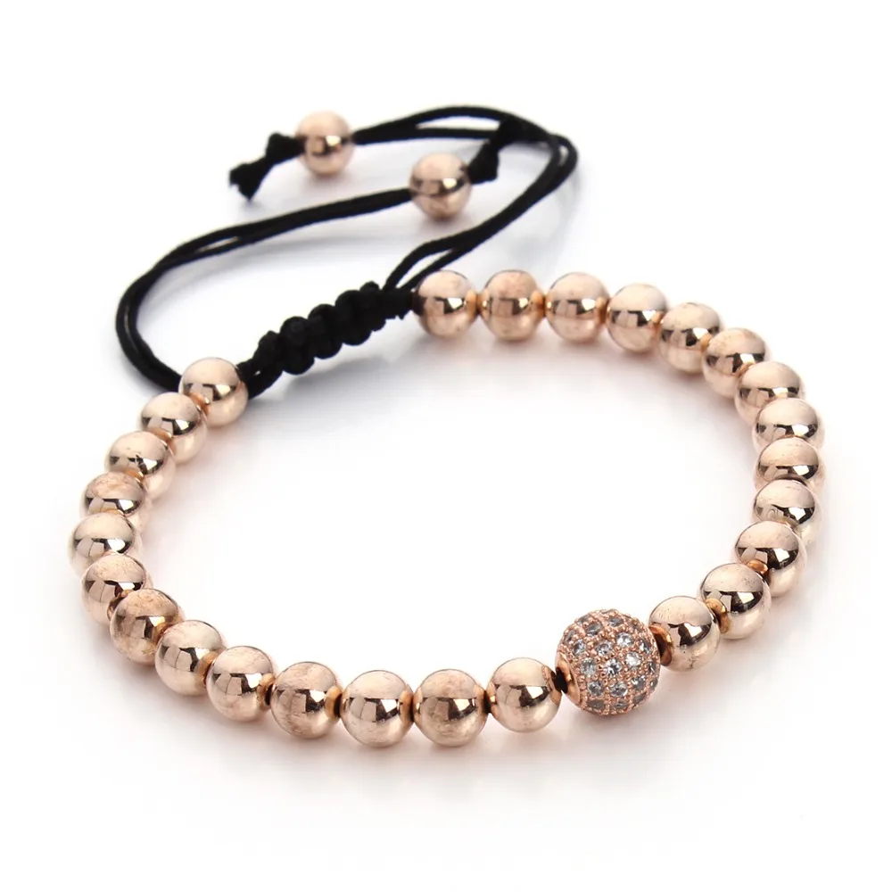 

Rose Gold Natural Stone Lava Healing Balance Beads Bracelet for Handmade Fashion Women Bracelet Yoga Jewelry Bileklik