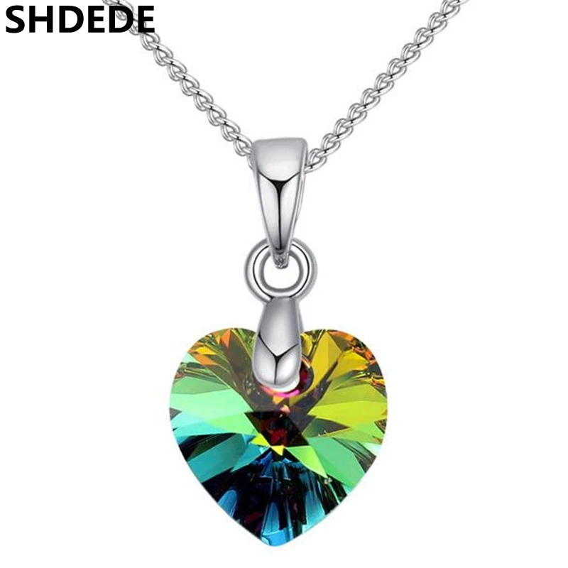 Женское колье с подвеской в виде сердца SHDEDE чокер кристаллами Swarovski подарок для