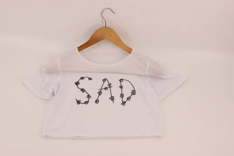 Женская футболка с круглым вырезом и принтом SAD|women t-shirt|t-shirt woment-shirt women fashion |