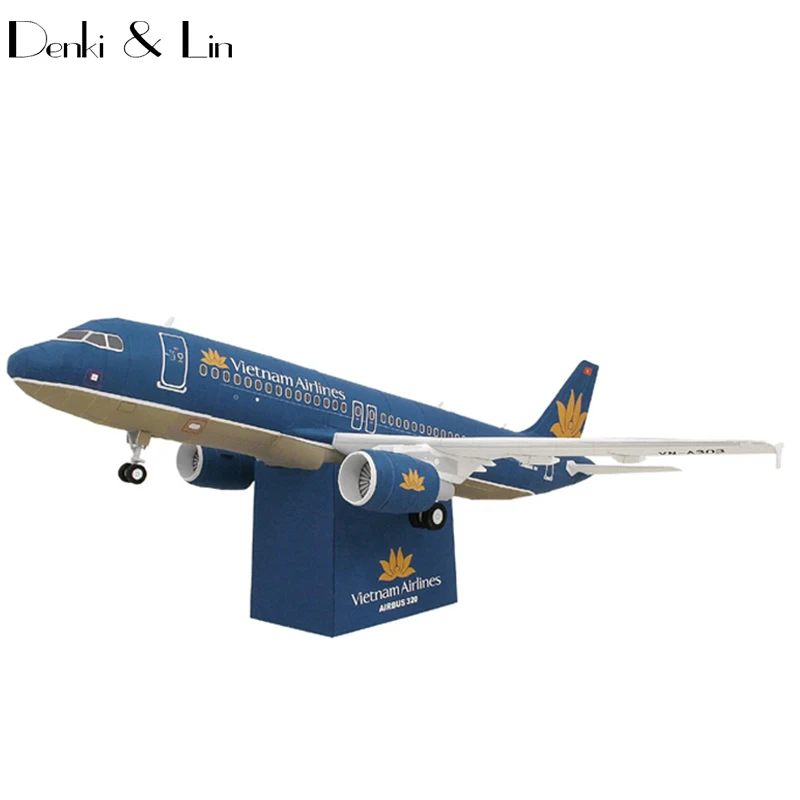 1:72 DIY 3D Airbus A320 Vietnam Airlines 52X46 см Бумажная модель сборная ручная игра головоломка