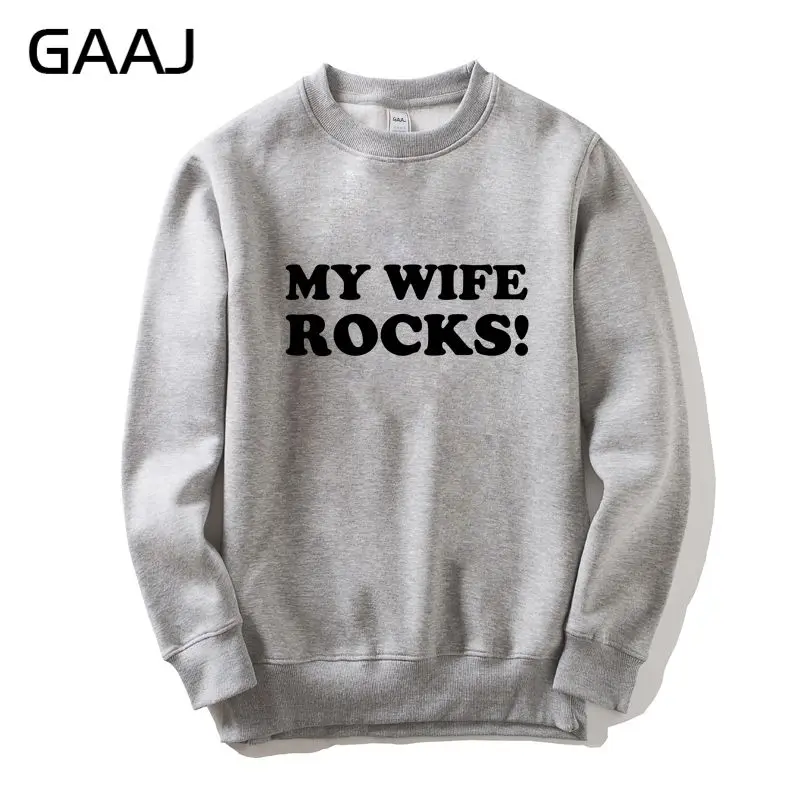 Фото Свитшот GAAJ с надписью My woman Rocks для мужчин и женщин крутой спортивный костюм