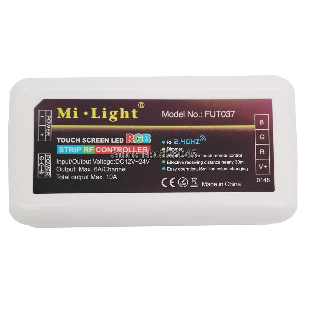 DC 12 В 24 6A/CH Max 10A Mi светильник 2 4G беспроводной 4-зонный RGB светодиодный контроллер