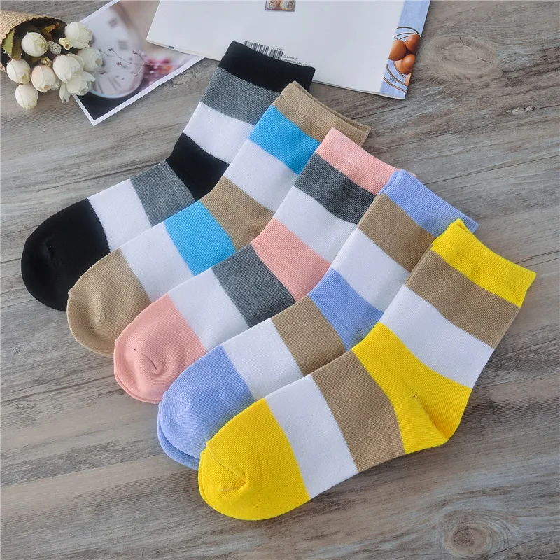 Новинка модные женские носки в полоску 5 цветов 3 слоя теплые высокого качества