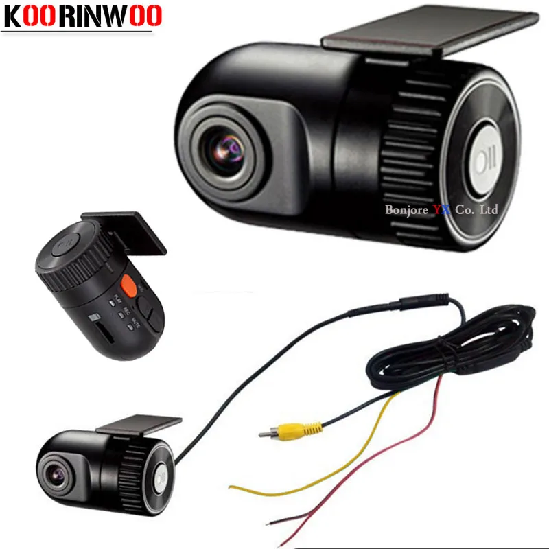 Koorinwoo HD Автомобильный видеорегистратор камера рекордер перерабатываемая видео AV RCA вход ночное видение 1920P Авто фронтальная камера с тахографом безопасный Asystem