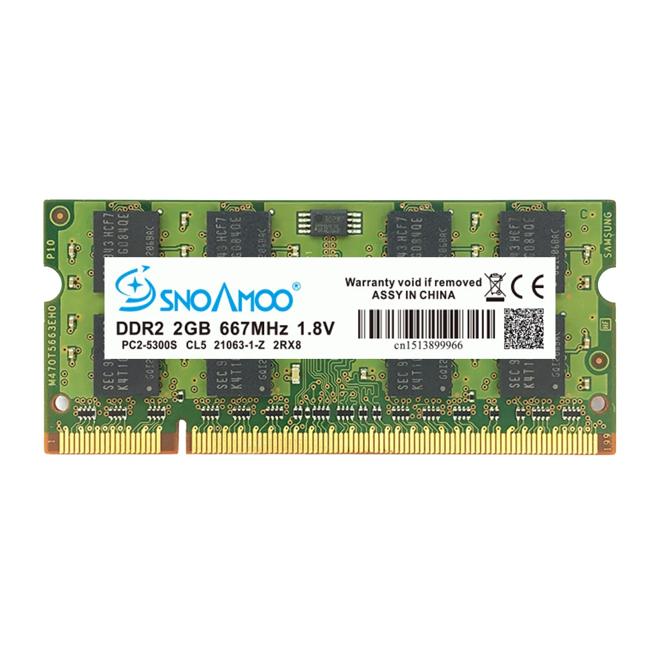 SNOAMOO ноутбук ОЗУ DDR2 2 Гб 667 МГц 800 PC2 6400S 200Pin 1 8 V 2Rx8 SO DIMM памяти компьютера