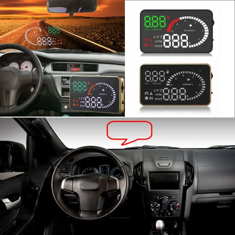 Автомобильный HUD Дисплей на голову для Isuzu D max /Trooper/Redeo дисплей цифровой