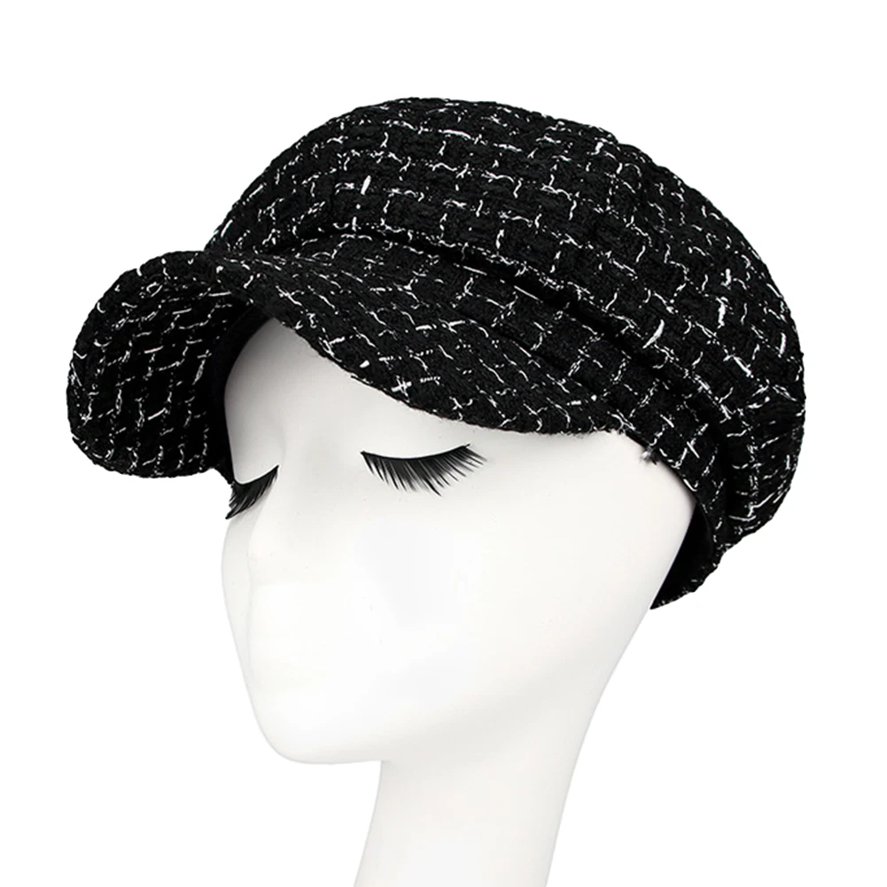 Винтаж плед для женщин шерстяные кепки Beanie шляпа на зиму осень повседневное