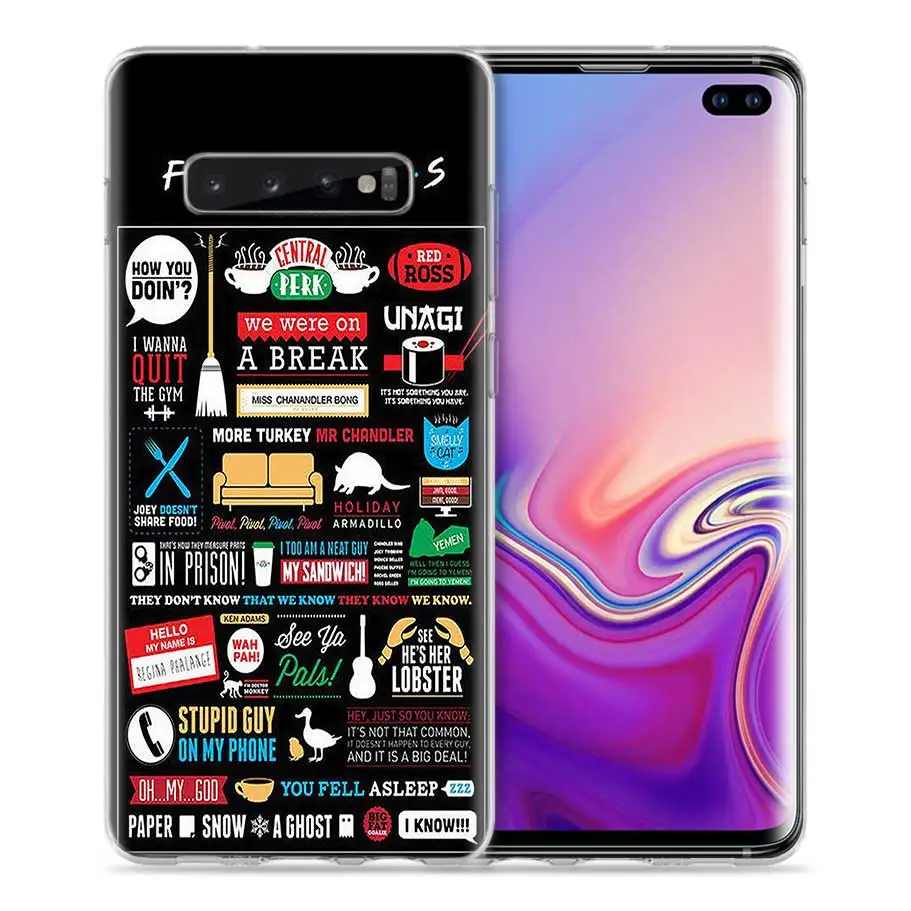Друзей вместе ТВ Показать чехол для samsung Galaxy S8 S9 S10 5G S10e S7 Note 8, 9, 10, J4 J6 плюс J5 J8 J3 силиконовые чехлы для телефона