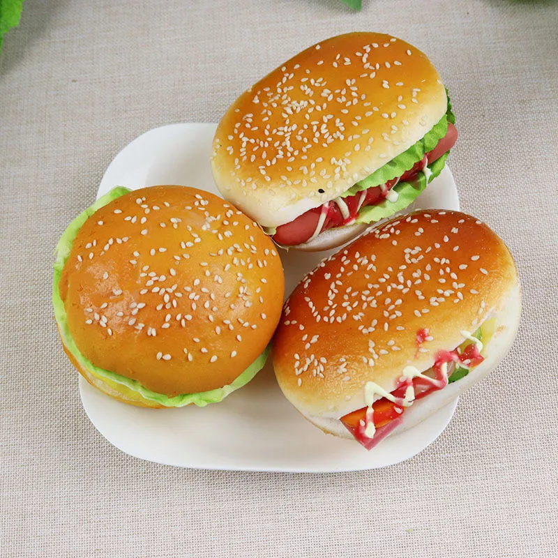 Новинка 2019 имитация поддельных продуктов гамбургер искусственная кожа листовой