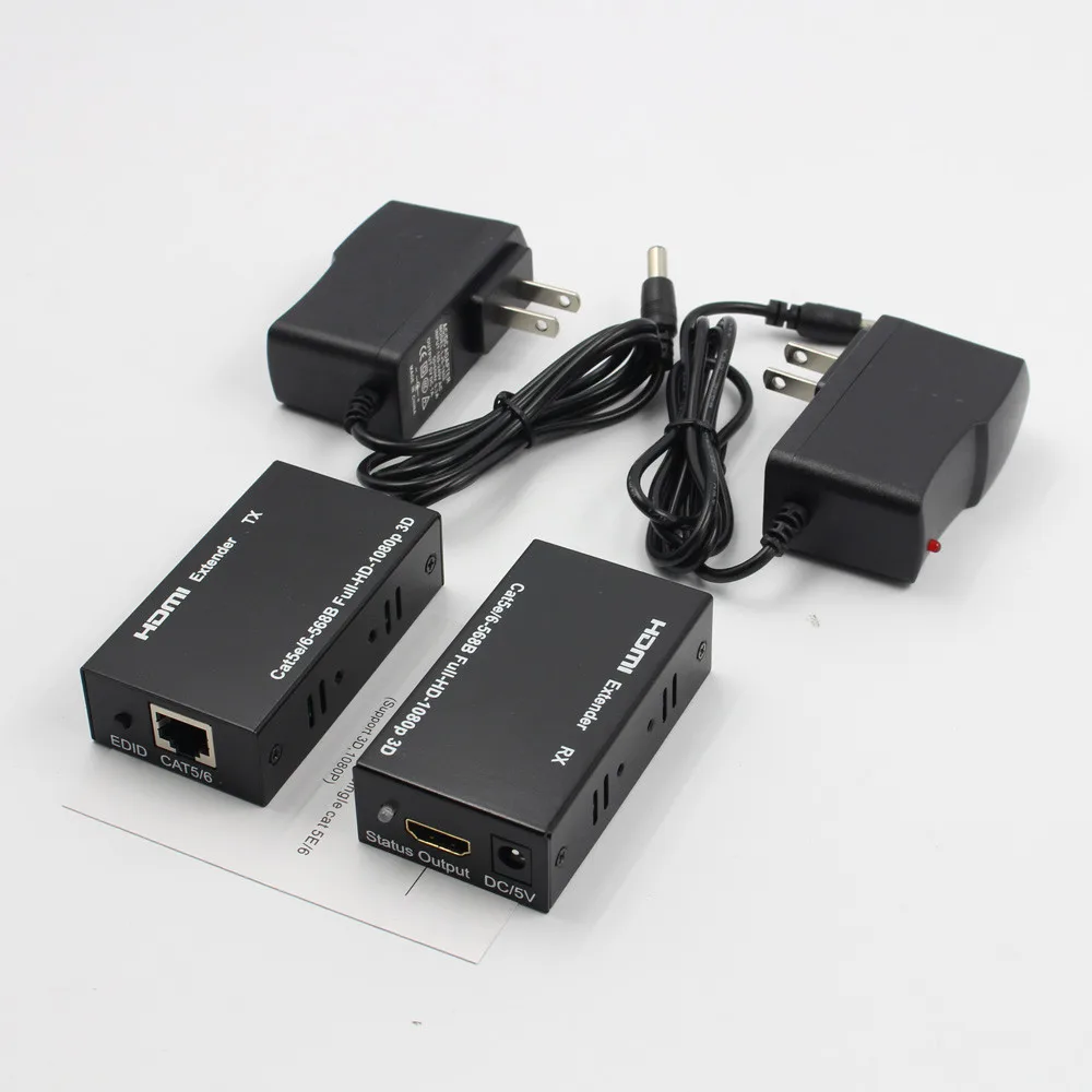 HIPERDEAL HDMI Симметрирующий удлинитель над одним котом Cat6/6A HD 196FT 60 M 3D способный 1080 p
