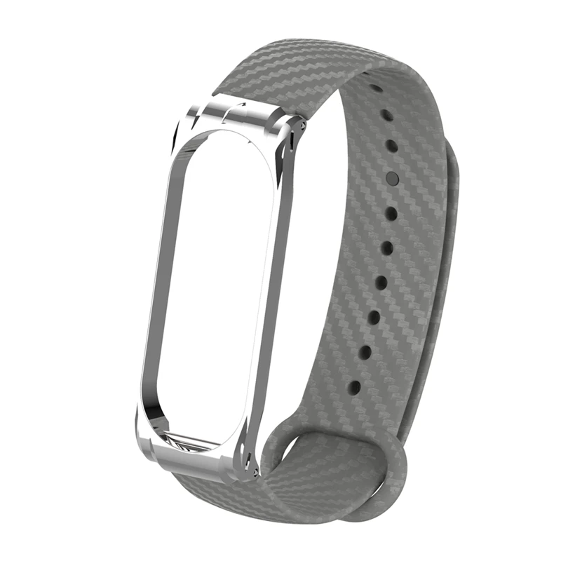 OLLIVAN mi Band 4 ремешок из кремния и углеродного волокна для Xiaomi mi Band 4 ремешок с металлической рамкой чехол-браслет mi band 4 Correa черный розовый