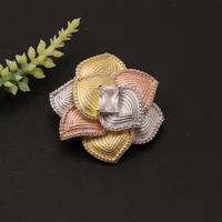 lanyika fashion jewelry artistical flower with zircon brooch pendant dual use for engagement wedding micro paved popular gifts