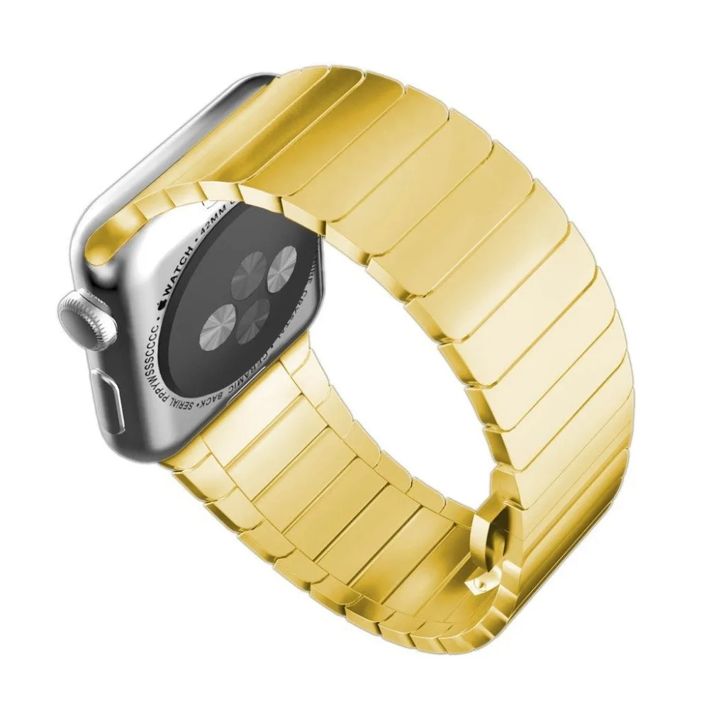 Ремешок для Apple Watch 4, 3, 2, металлический браслет из розового золота и нержавеющей стали для iWatch 42 мм, 38 мм, 4 ремешка 44 мм, 40 мм, ремешок