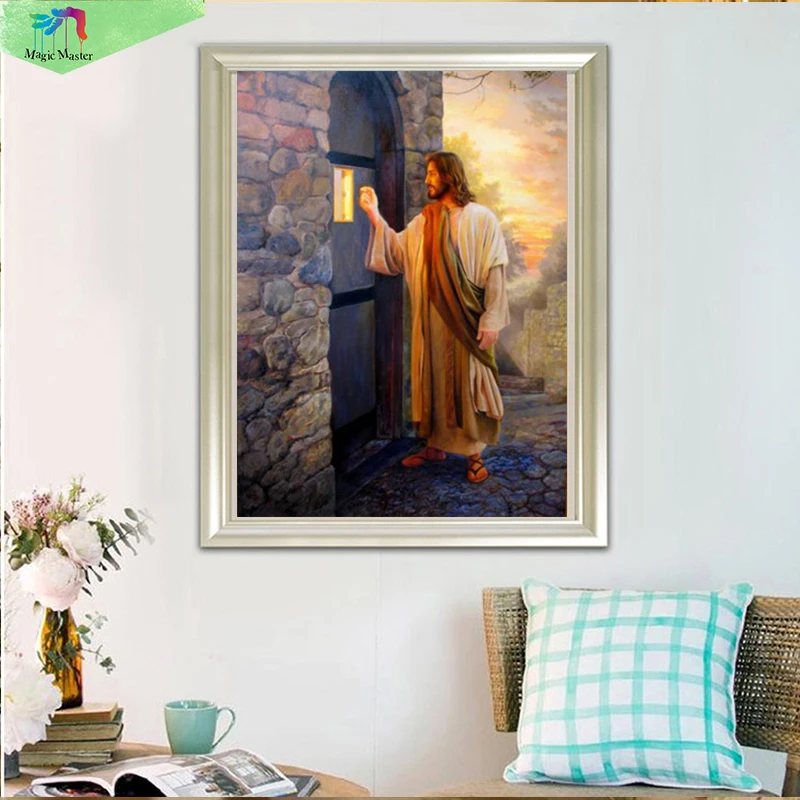 5D DIY Diamond Painting Jesus Gospel Religion Picture of Rhinestones Cross Stitch Needlework Embroidery Decoration FF459 | Дом и сад