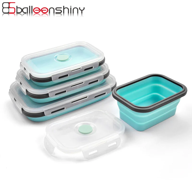 BalleenShiny складная коробка для завтрака с микроволновой водой Bento экологичный