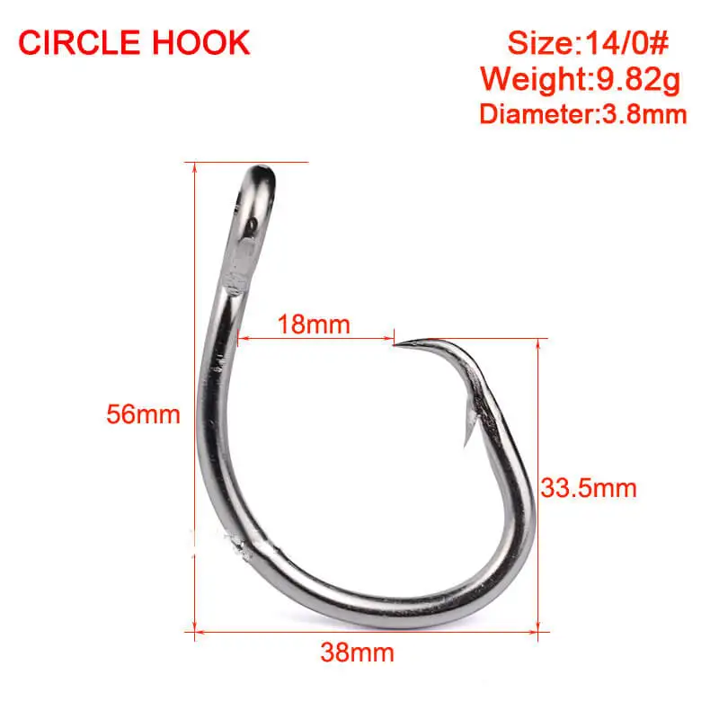 10 шт. большие игры рыболовные круглые Крючки из нержавеющей стали крючок с