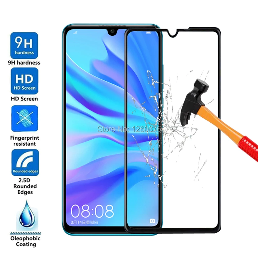 Закаленное стекло для huawei P30 полное покрытие экрана протектор Взрывозащищенная