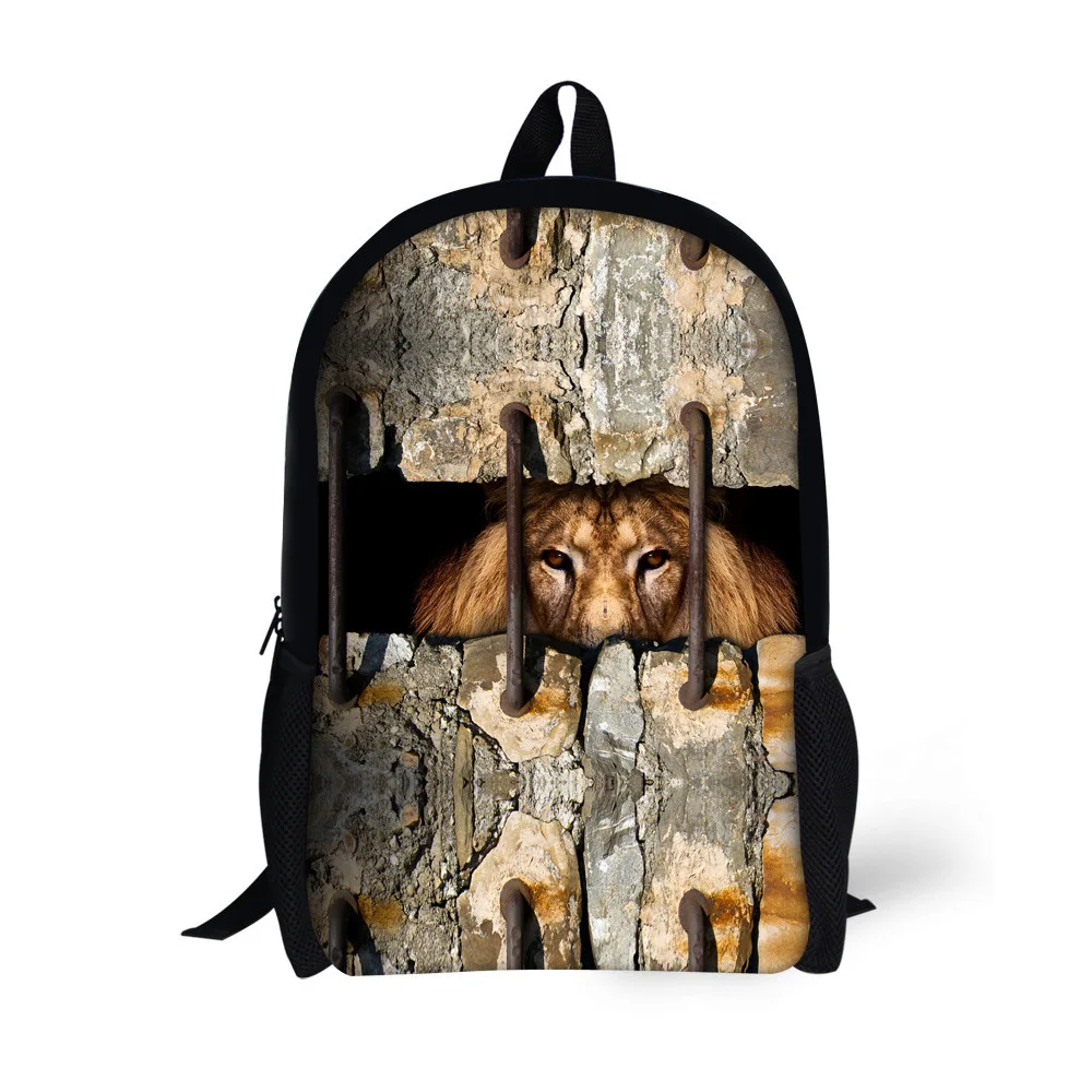 

Customized 3D Animal Style Schoolbags Dangerous Leopard Tiger Funny Stylish Cage Students School Bags Pack for Escolar Mochila