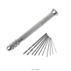 10 шт. микро HSS спиральные сверла для ювелирных изделий часы хобби ручной инструмент + поворотная головка шпилька