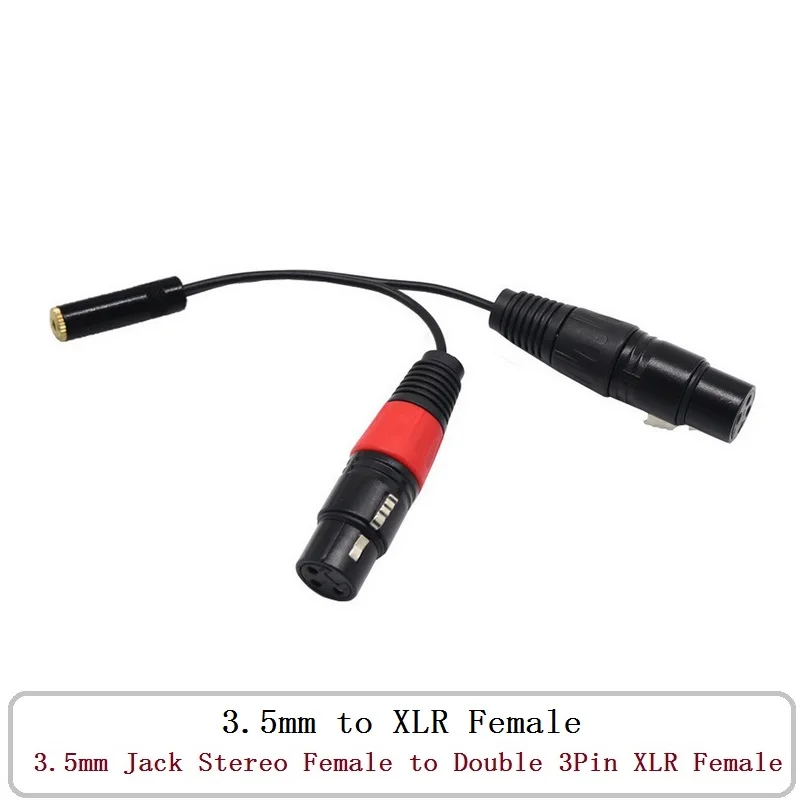 Переходник для аудиокабеля с разъемом 3 5 мм стерео гнездо на двойной 3Pin XLR