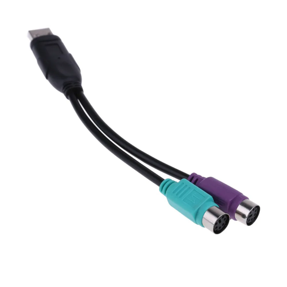 Переходник с USB на PS/2 PS2 Папа мама|Компьютерные кабели и разъемы| |