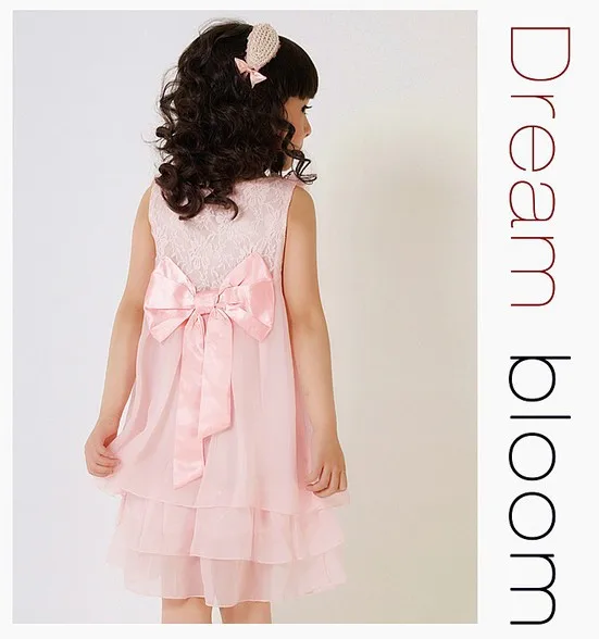 2016 new Summer kids clothes baby girl dress children clothing butterfly girl's bow knot chiffon dresses party 110-160 | Детская