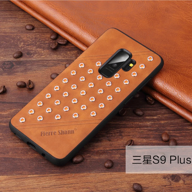 Футляр для Galaxy S9 из винтажной кожи с защитой от ударов, задняя крышка Samsung Plus Note 9, роскошные аксессуары Slim.