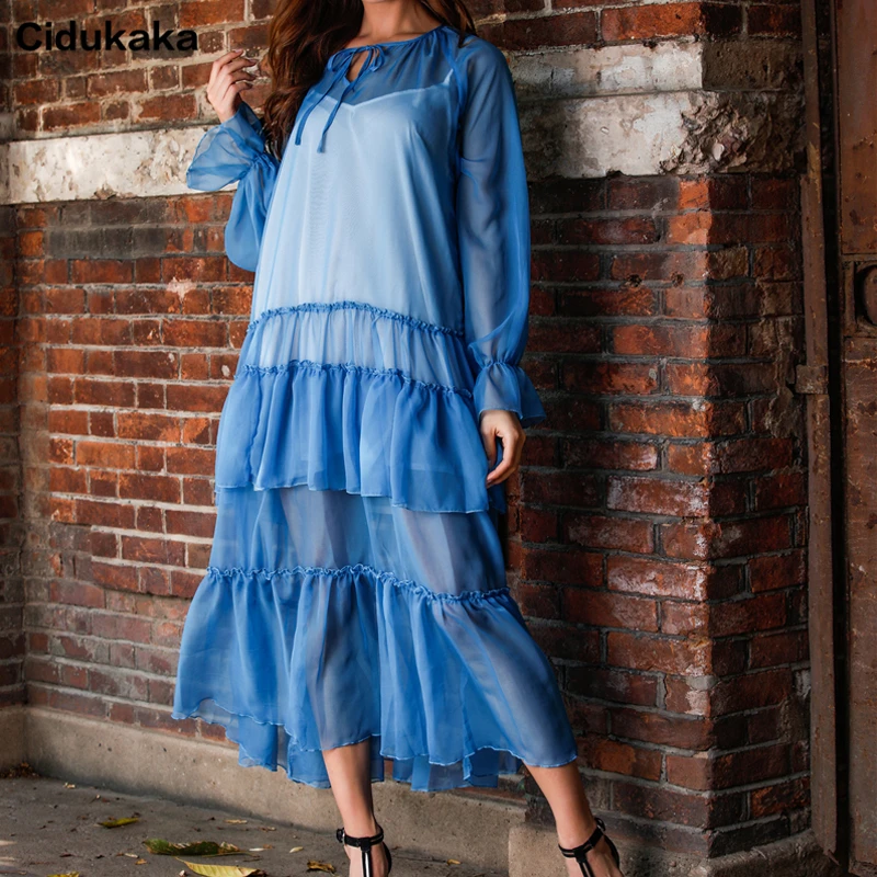 Cidukaka перспектива плиссированное платье элегантный 2019 летние каникулы Boho Chic