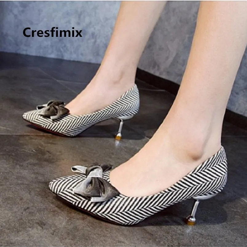 Cresfimix Pompes Femmes/женские милые высококачественные туфли лодочки на высоком каблуке
