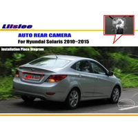 for hyundai solaris 20102015 car reverse back up parking camera hd ccd rca ntst pal license plate light cam auto accessories