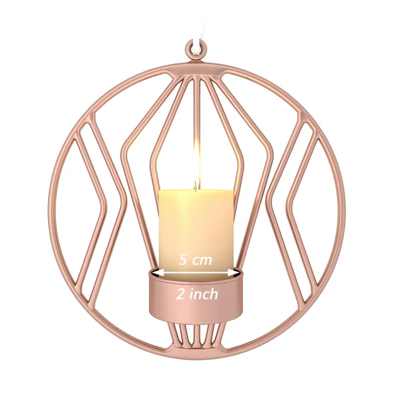 Металлический Настенный Железный Подсвечник Подсвечники Tealight Золотой бар вечерние свадебные Рождество год свечи для домашнего декора люстра Роза