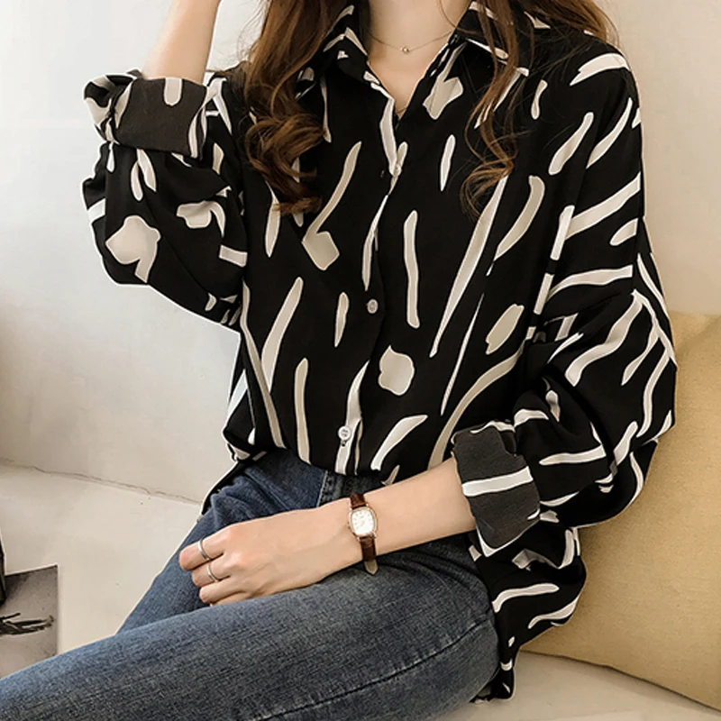Blusas mujer de moda корейская модная одежда женские блузы, Рубашки, Топы женские Топы шифоновая блузка белая рубашка 2480 50